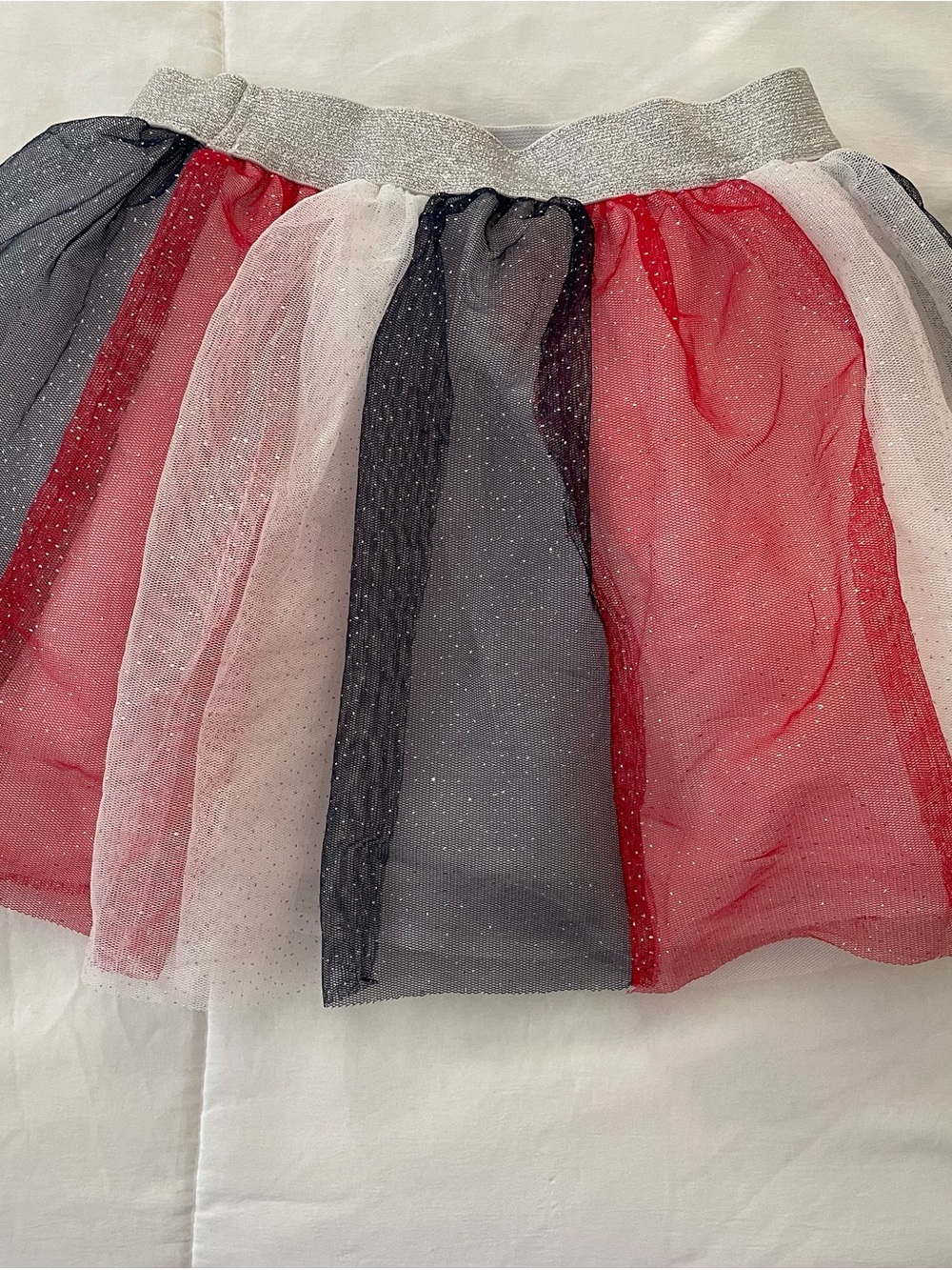 Cat & Jack Red, White, & Blue Sparkle Skirt